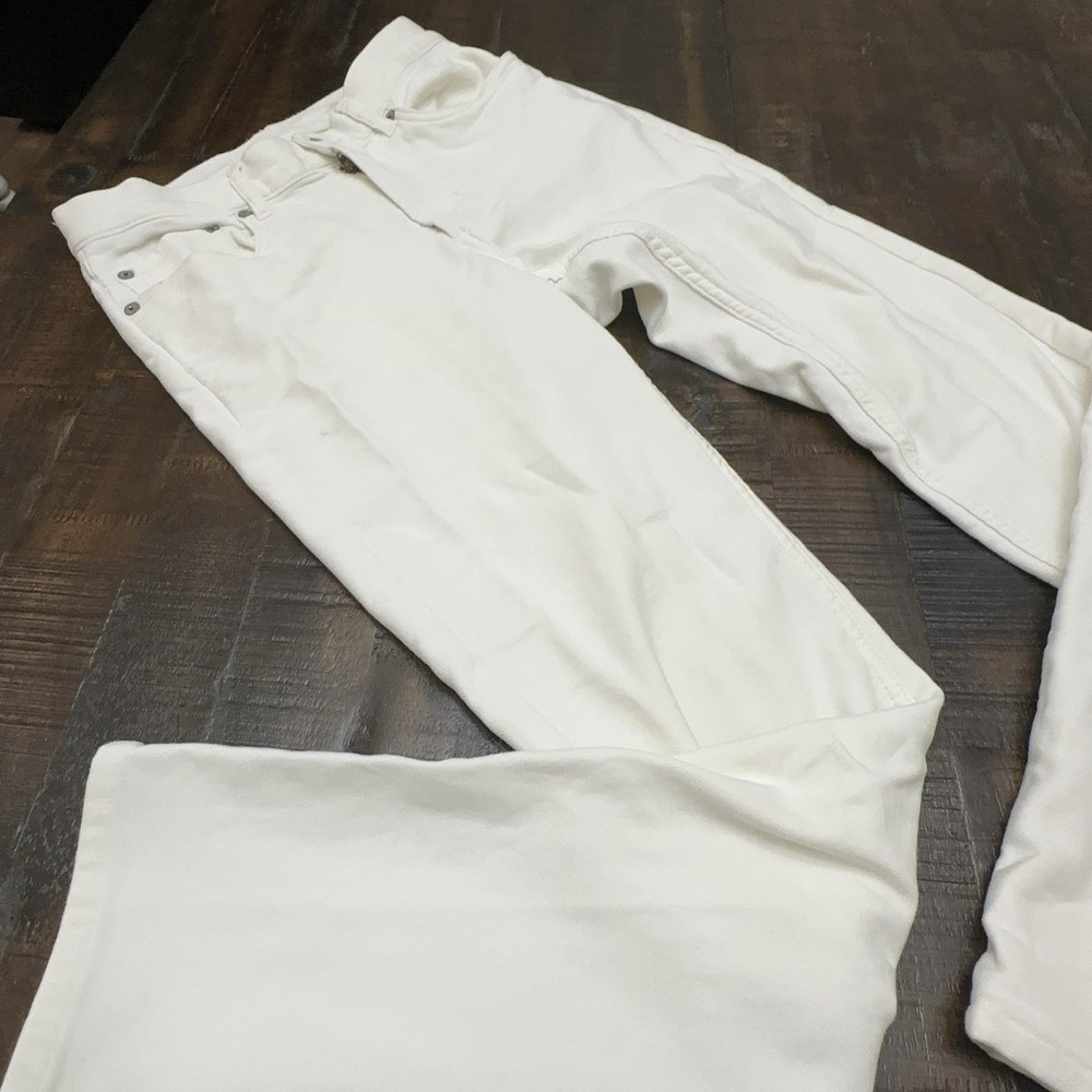 Faherty Jeans Mens 30x30 White Slim Skinny Stretch Denim 5 Pocket Casual Pants